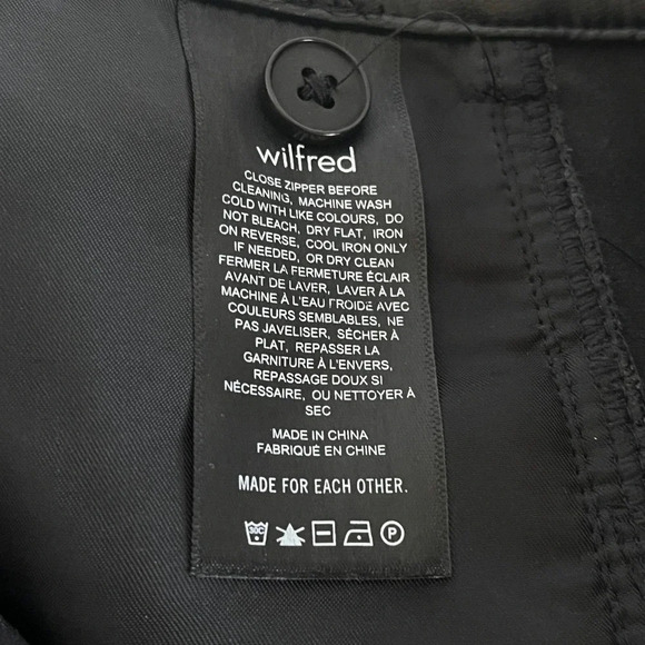 Aritzia Wilfred Rebel Black Faux Leather Straight Leg Pants Size 0 - Picture 11 of 12